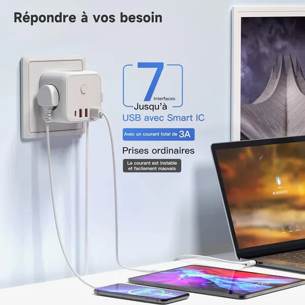 7 in 1 Electrical Socket Adapter 250V 4000W - Image 5