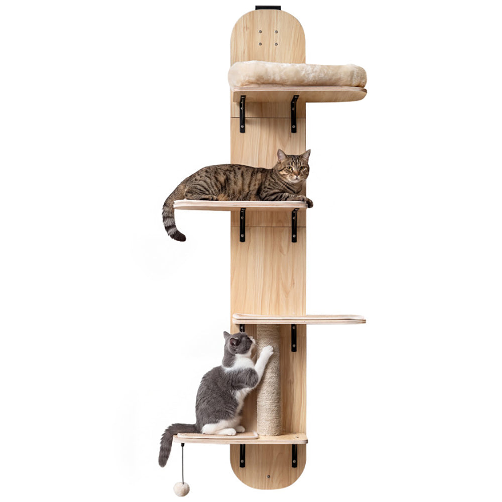 Door Hanging Cat Climber 4 level Height Adjustable With Plush Bed Teasing Ball - Image 5