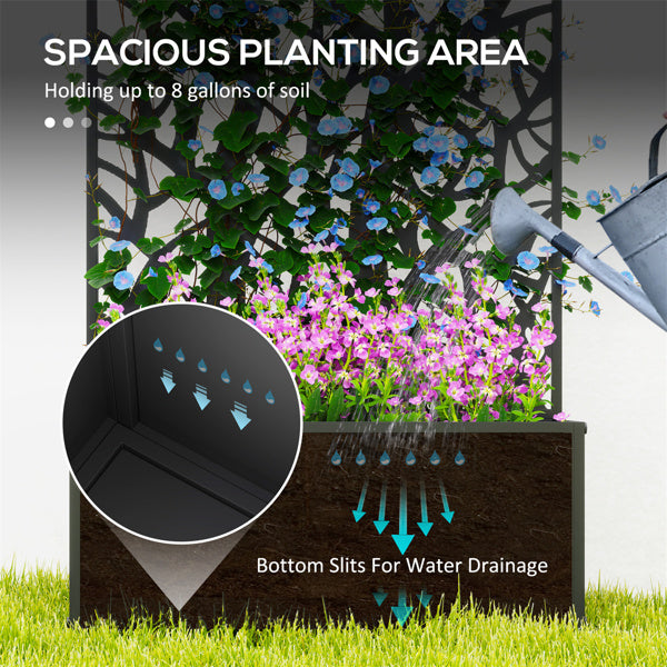 Garden Bed Galvanized Planter Garden Bed With Privacy Pan - Image 5