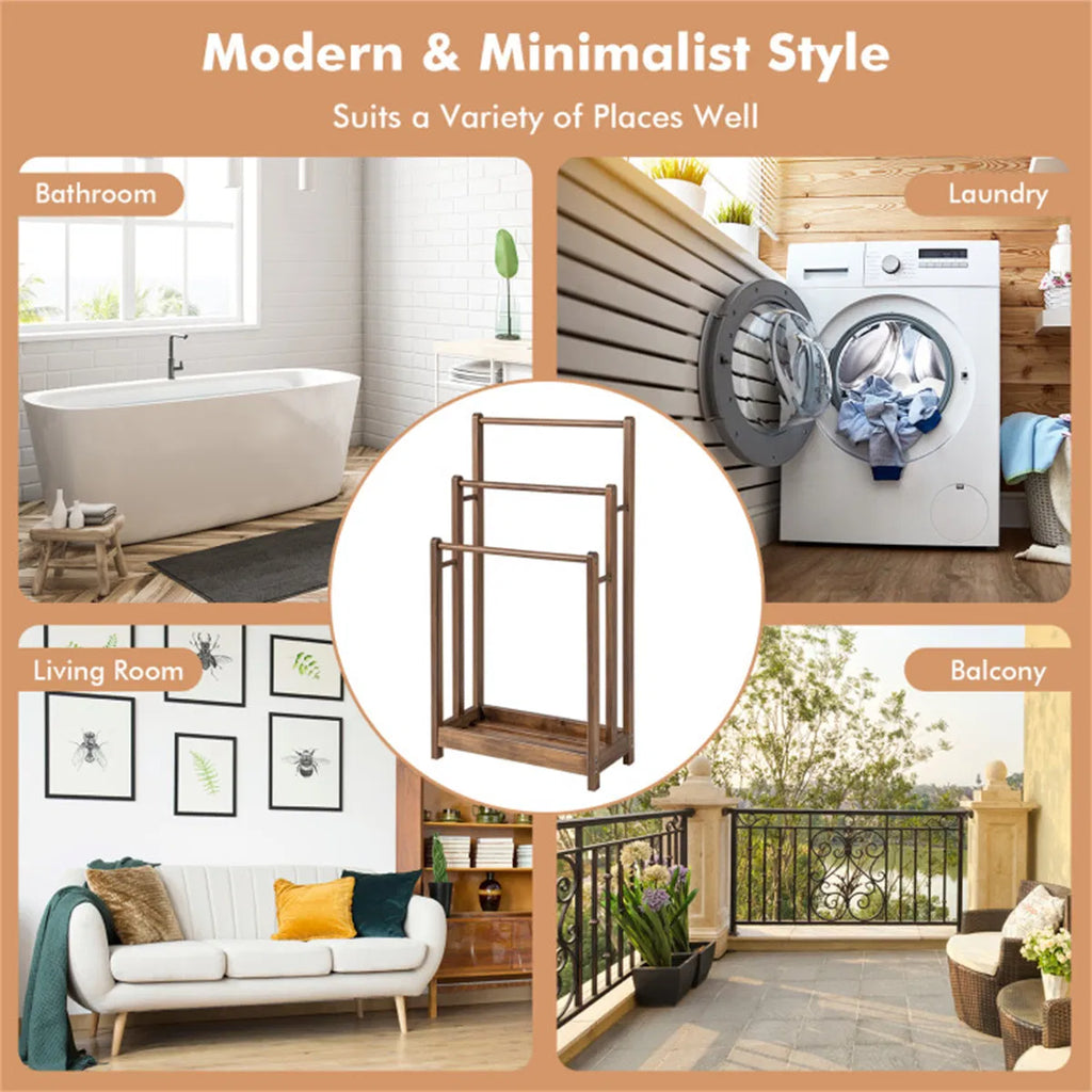 Vertical Towel Rack Brown - Additional Product View 9