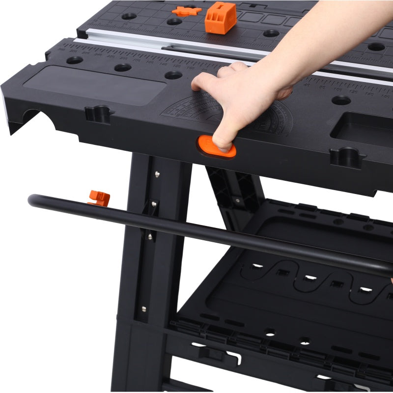 Portable Folding Workbench Sawhorse And Workbench In One Heavy duty - Image 5