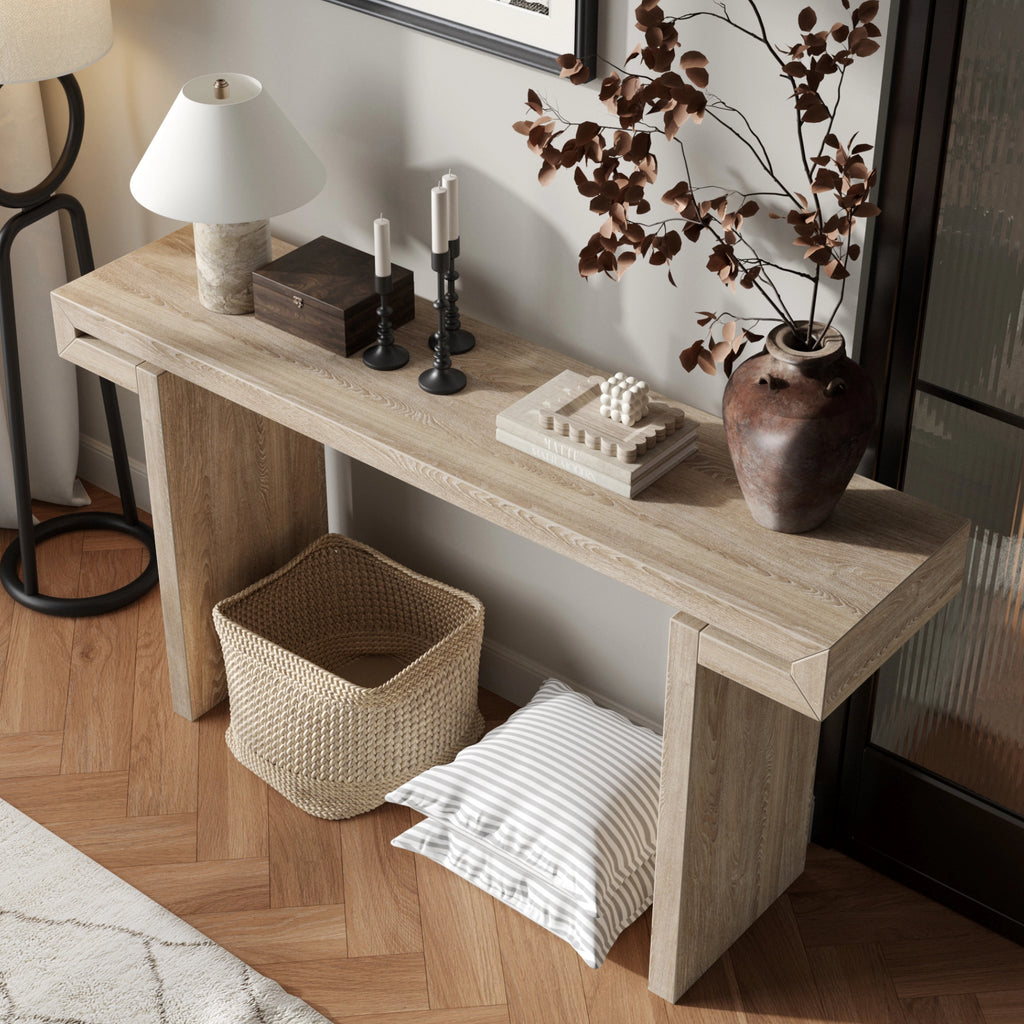 60-Inch Rustic Farmhouse Console Table