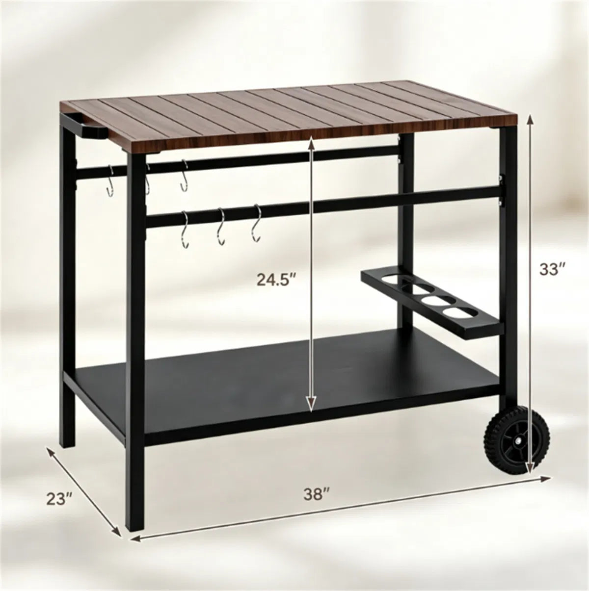 stainless steel outdoor grill prep table with cabinet product view 5