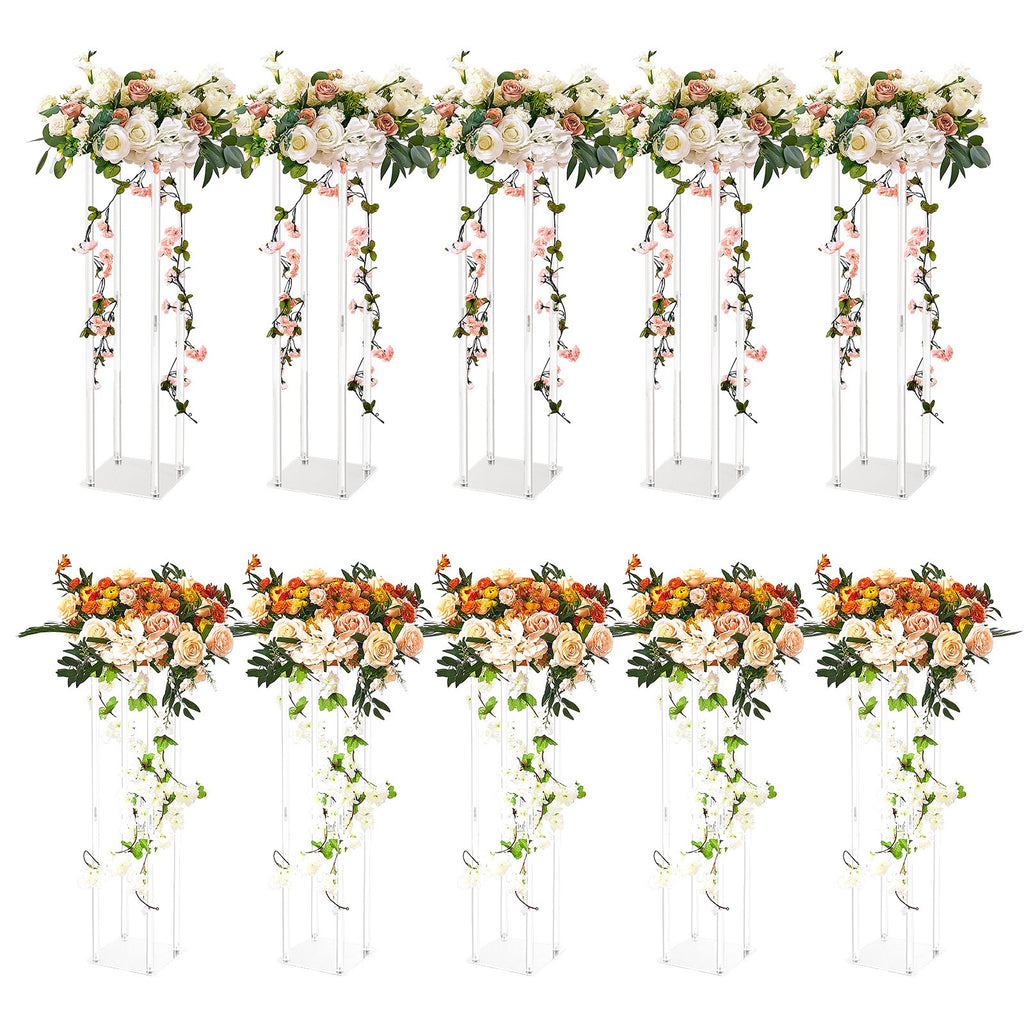 10PCS 23.6inch High Wedding Flower Stand With Acrylic Laminate Acrylic Vase - Image 3
