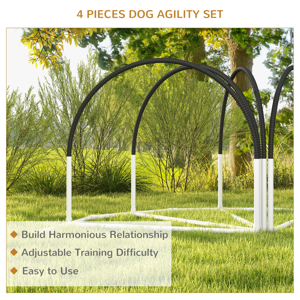 Dog Agility Kit Pet Obstacle Course Training Equipment Outdoor with Weave - Image 4