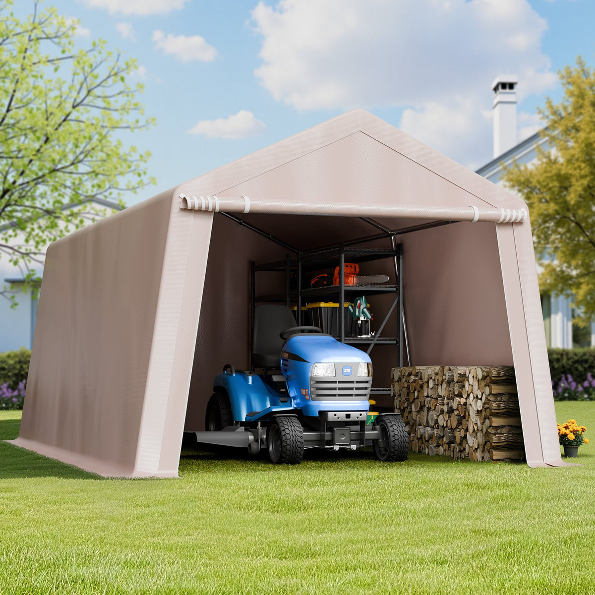10x15ft portable outdoor storage shelter product detail