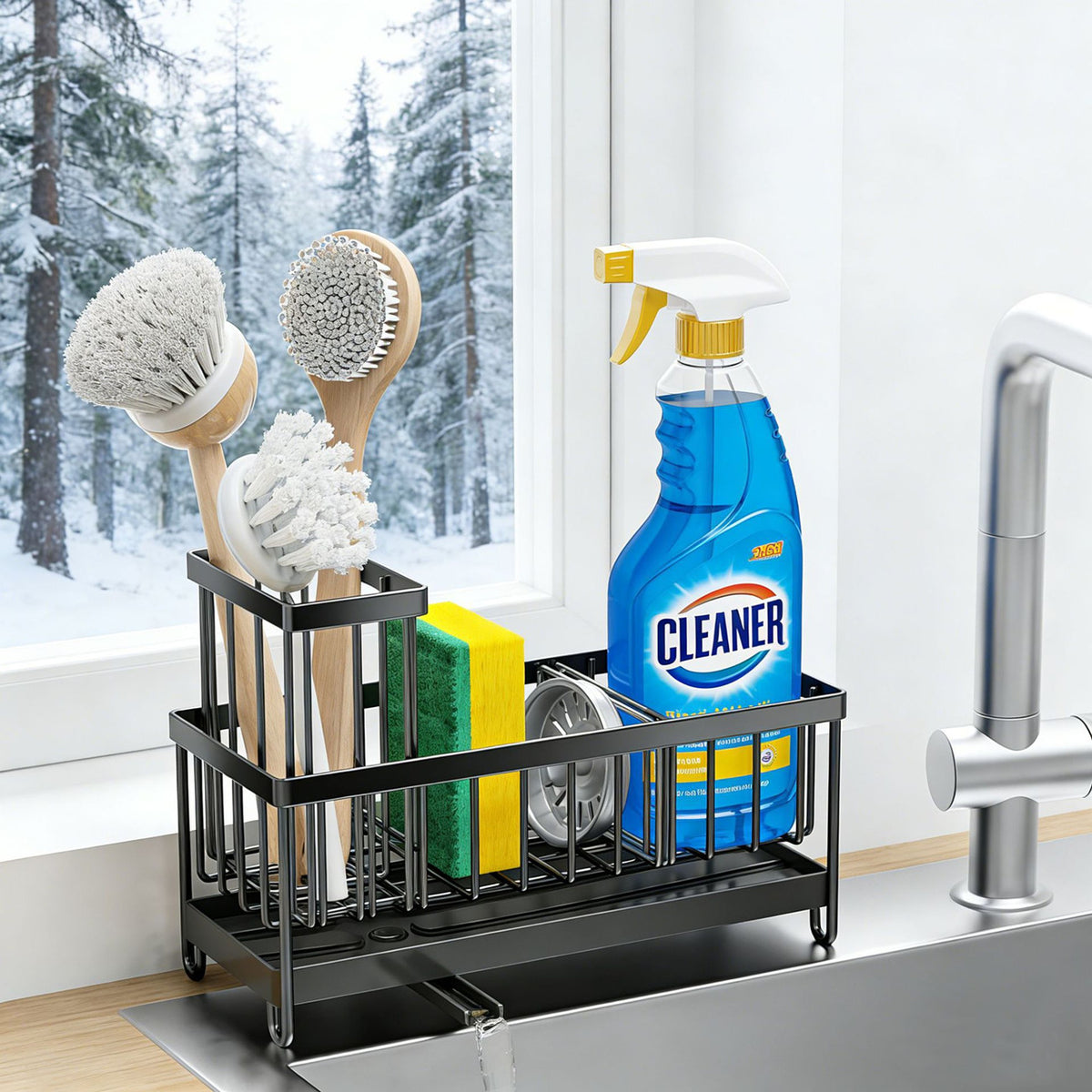 kitchen sink rack sponge holder main view