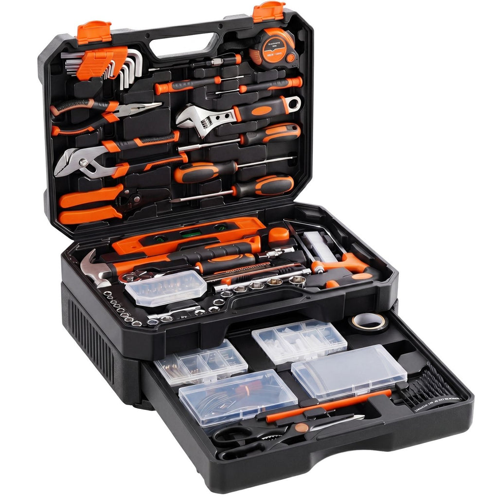Home And Auto Repair Tool Kit With Drawer Storage Toolbox Complete Tool Set - Image 3