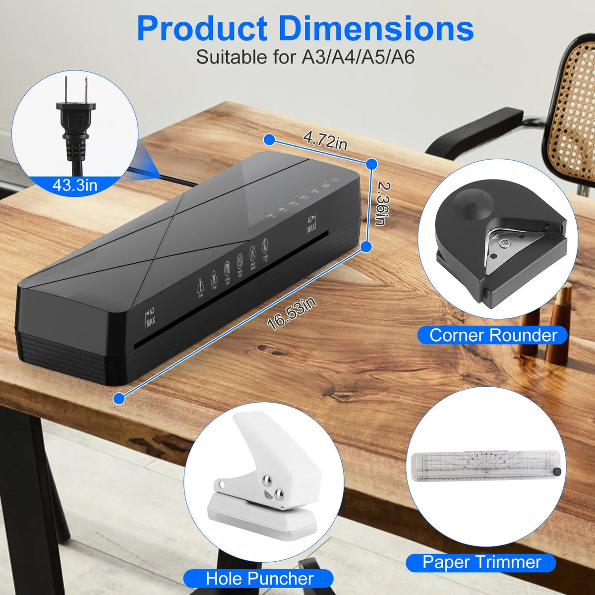 13Inch Laminator Machine Hot And Cold Mode A4 Personal Thermal Laminator With - Image 2