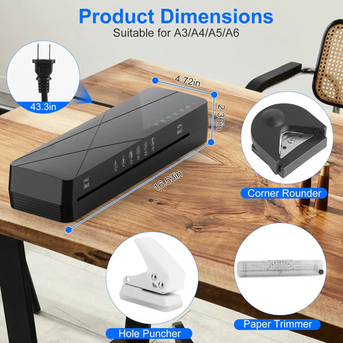 13Inch Laminator Machine Hot And Cold Mode A4 Personal Thermal Laminator With - Image 2