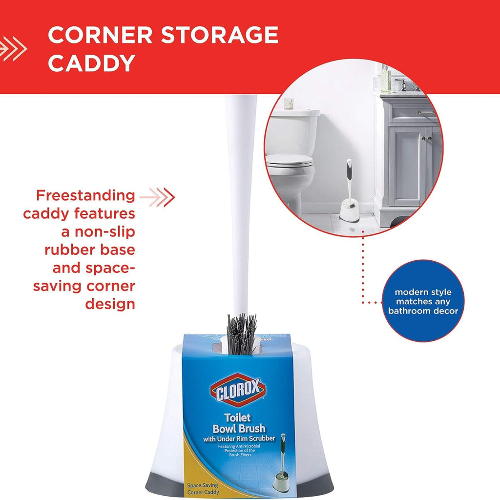 corner toilet bowl brush with detail and structure