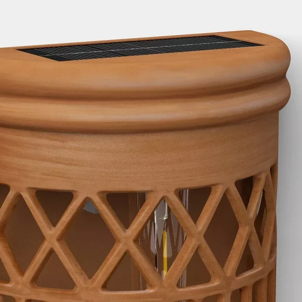 2pk 10L Filament Woven Deck Solar Outdoor Fence Accent Table Lamp - Image 2