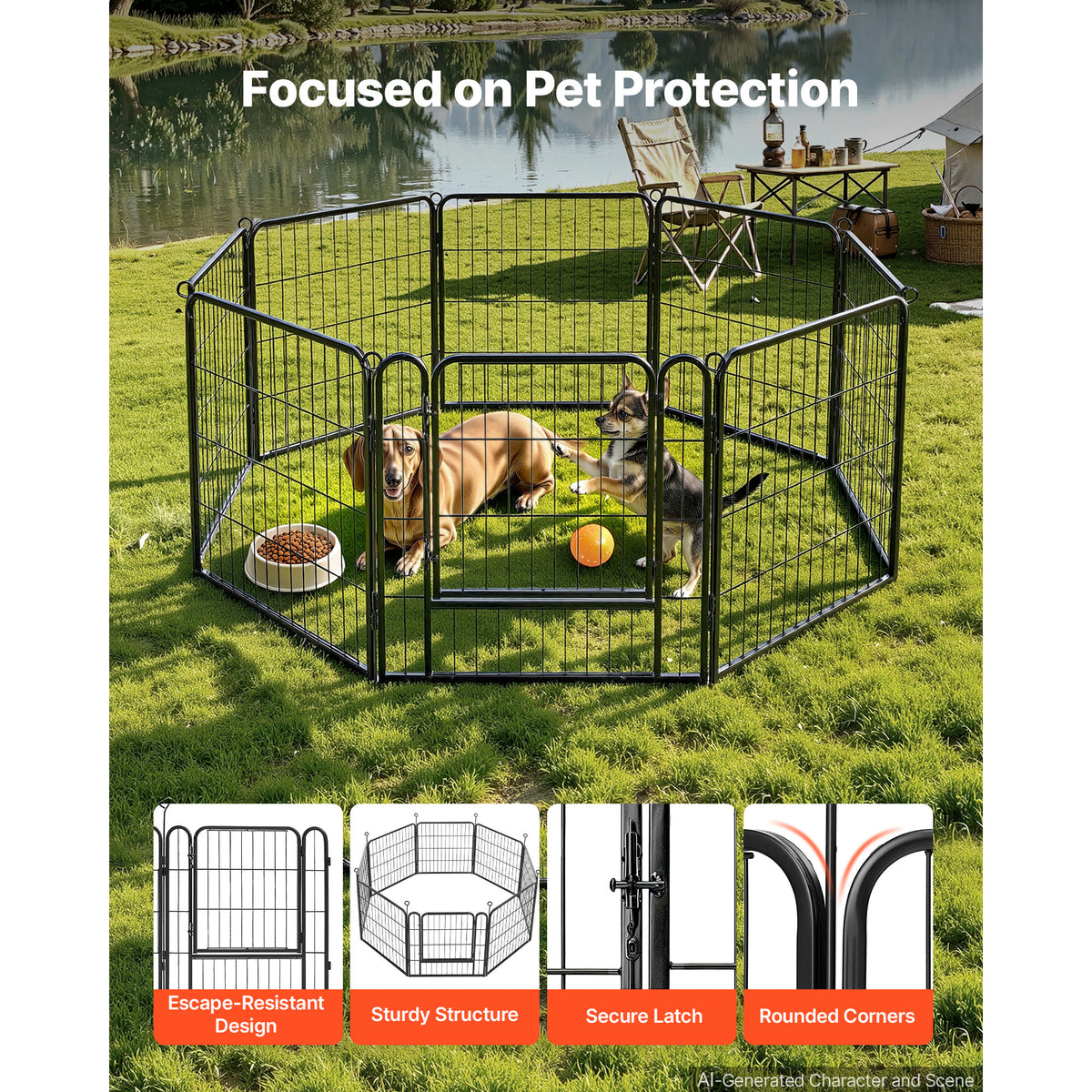 dog playpen 24 inch panels detail and structure