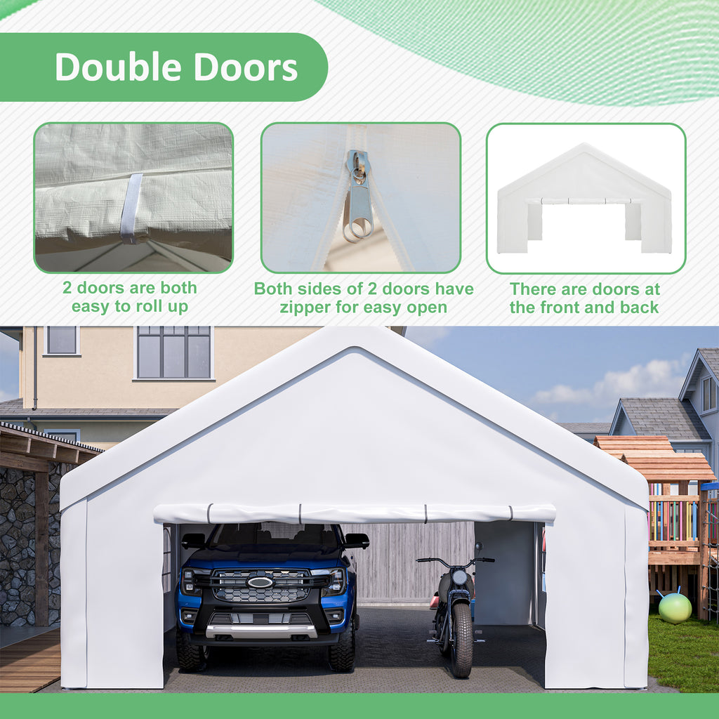 20x20 FT Event Shelter with Detachable Sides and Carport Capability Equipped - Image 3