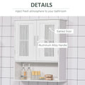 Modern Wall Mount Bathroom Cabinet Storage Organizer with 2 Door Cabinet and