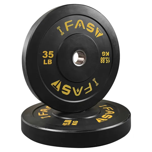 Olympic Weight Plates Rubber Bumper Plates 2 Inch Steel Add 35lb Bundle - Image 2