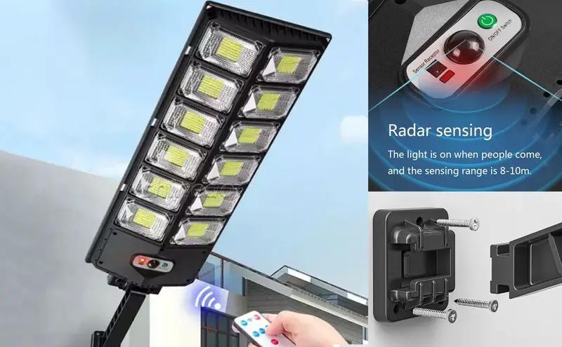 1x Ultra Bright LED Solar Outdoor Streetlight Daylight Mode Garden Lighting - Image 3