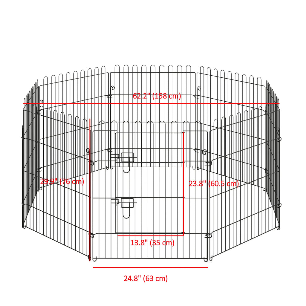 30inch 8 Panel Octagon Pet Exercise Playpen Crate Foldable Dog Cage Pen Puppy - Image 3