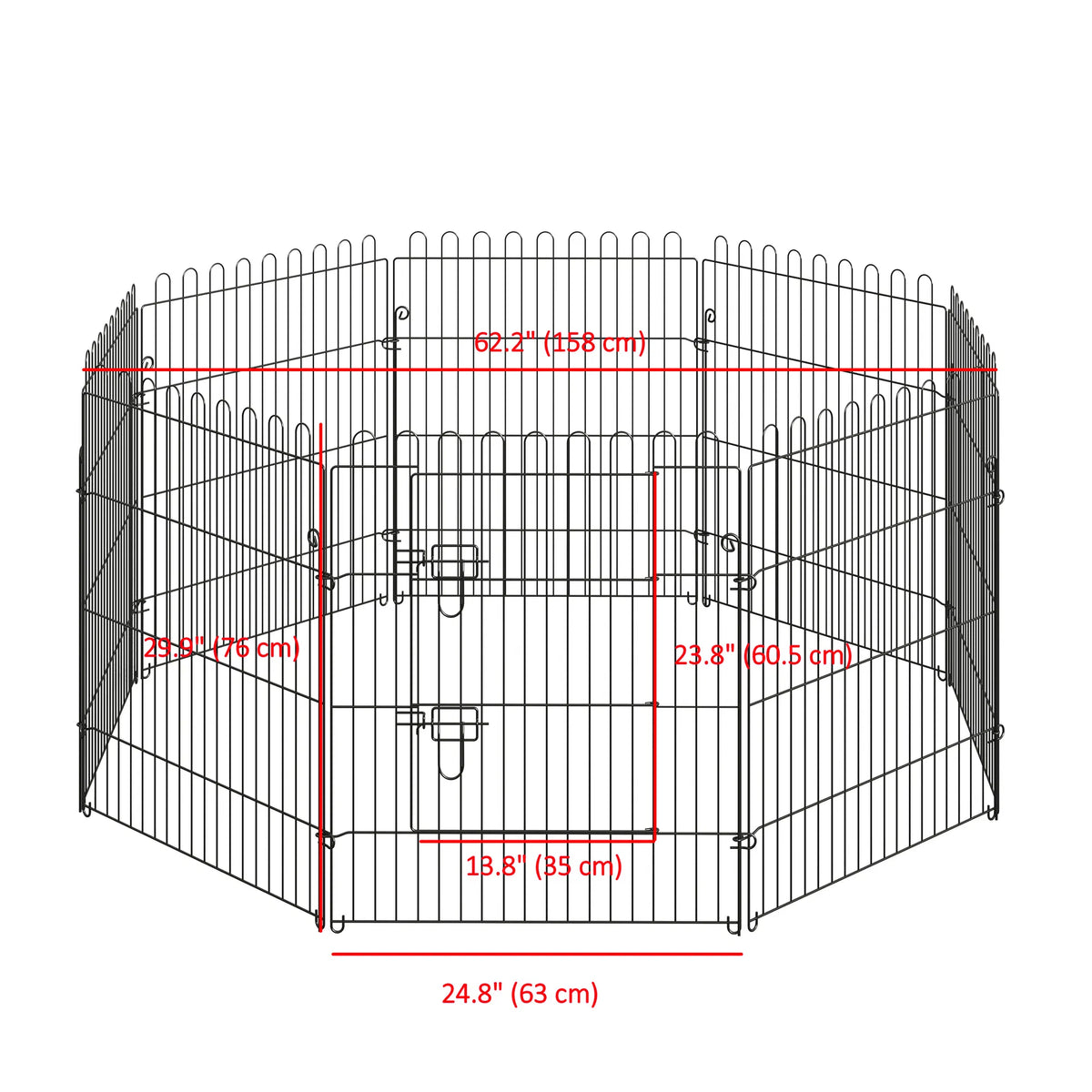 30inch 8 Panel Octagon Pet Exercise Playpen Crate Foldable Dog Cage Pen Puppy - Image 3
