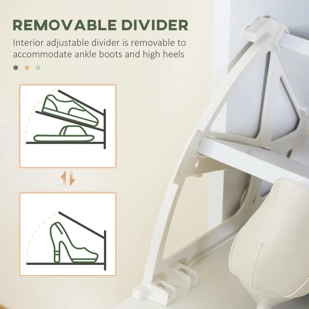 Slim Shoe Storage with 3 Flip Drawers and Adjustable Shelves Shoe Cabinet - Image 2
