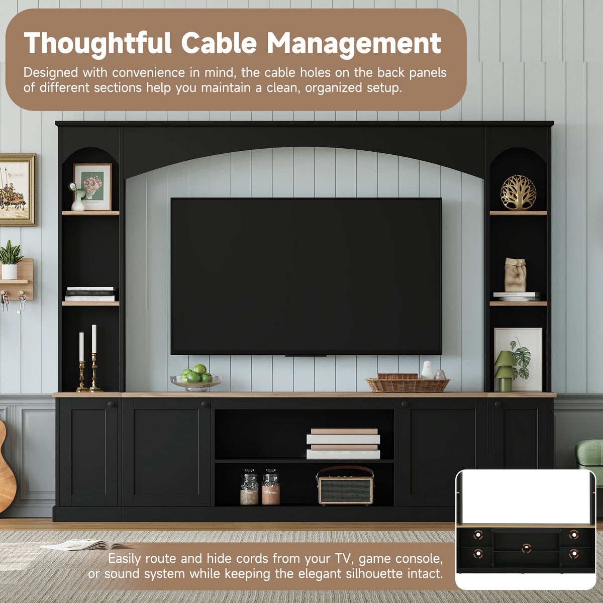 91-Inch Arched Entertainment Center
