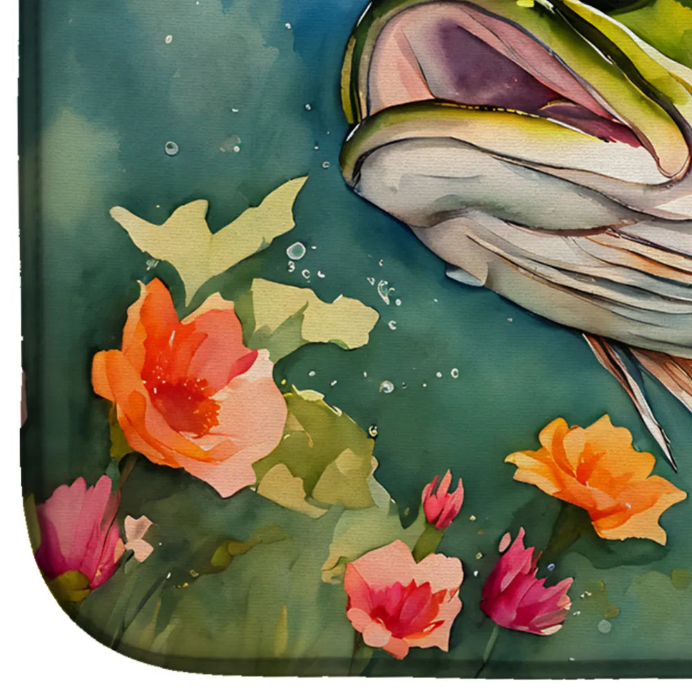 Largemouth Bass Dish Drying Mat Absorbent Dish Drying Mat Pad for Kitchen - Image 4