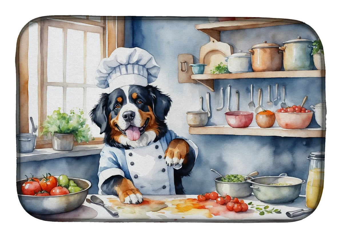 Bernese Mountain Dog The Chef Dish Drying Mat Absorbent Pad For Kitchen