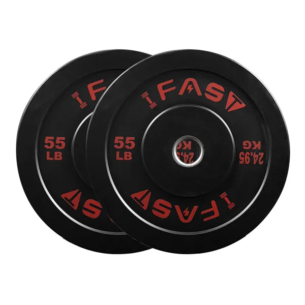 Olympic Weight Plates Rubber Bumper Plates 2 Inch Steel Add 55lb Bundle - Image 4