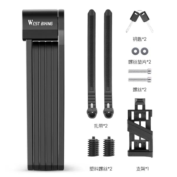 Bicycle Folding Lock 2 Keys 87cm High Security Alloy Steel Lock For MTB Road - Image 3