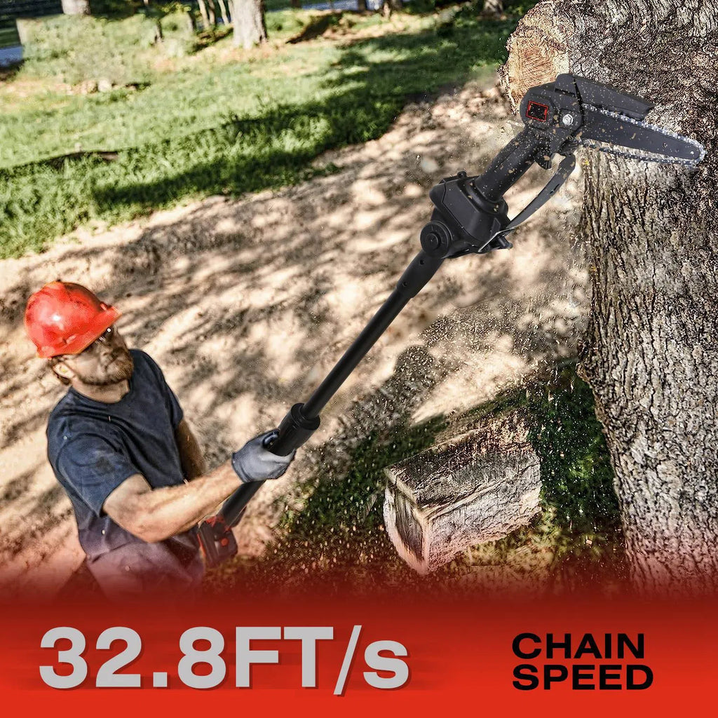 2 in 1 Electric Pole Saws for Tree Trimming 6 Inch Mini Chainsaw Cordless with - Image 3