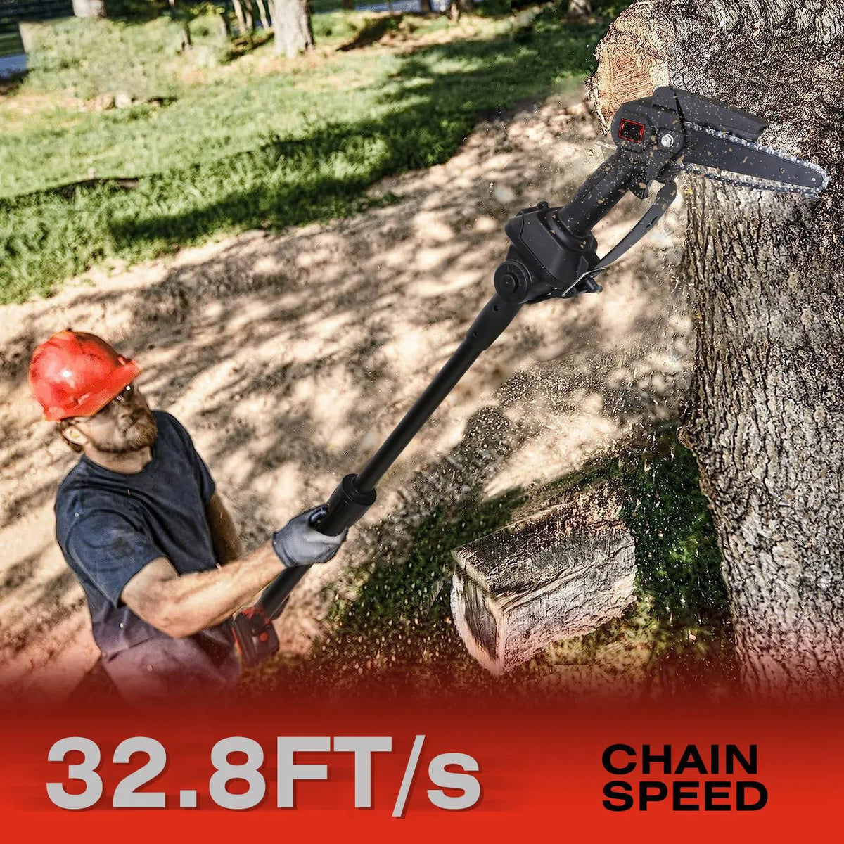 2 in 1 Electric Pole Saws for Tree Trimming 6 Inch Mini Chainsaw Cordless with - Image 3