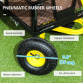 Steel Garden Cart Utility Wagon with Removable Sides 10" Wheels 180°