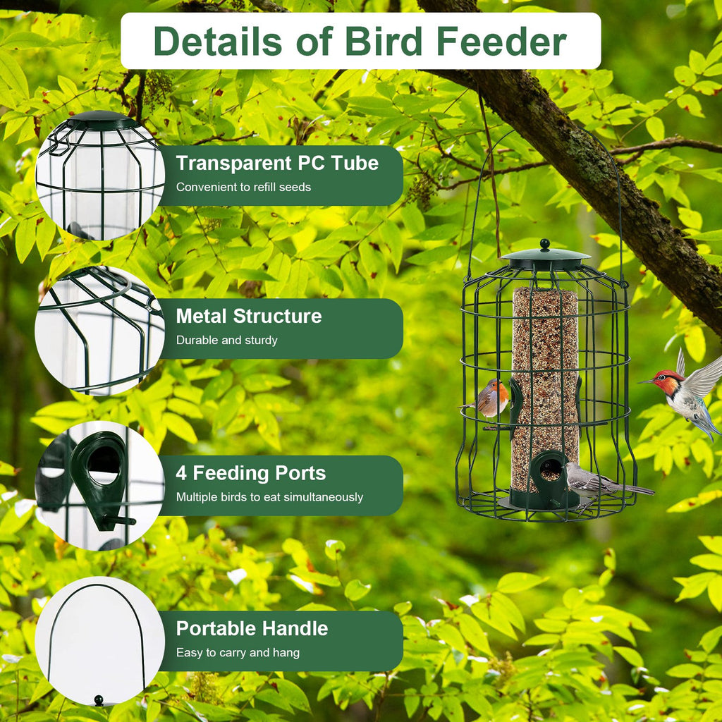 1pc outdoor wild bird feeder detail and structure