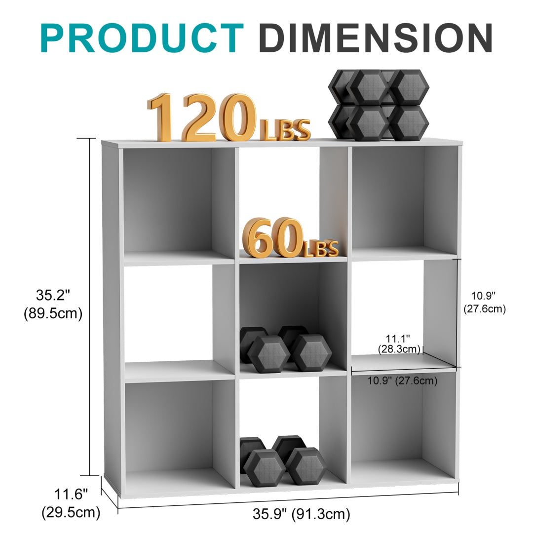 cube storage organizer open bookshelf product angle 6