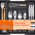 Expandable Silverware Organizer Utensil Tray For Kitchen Drawer - Main View