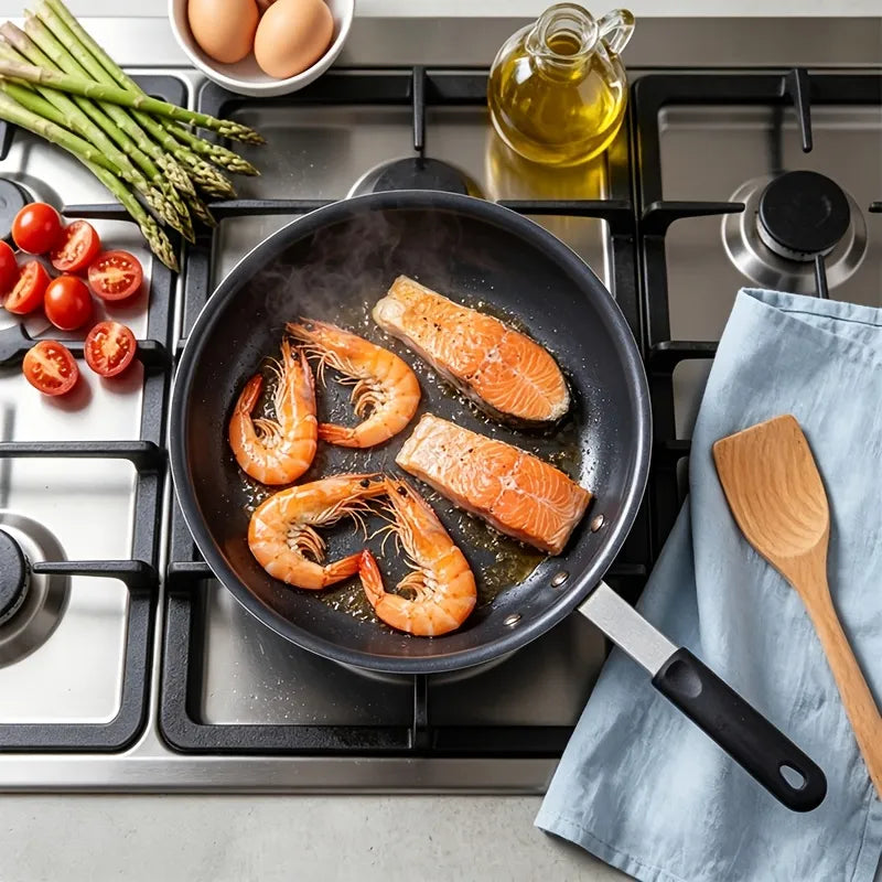 Ceramic Nonstick Egg Pan Aluminum Frying Pan with Stainless Steel Base Oven - Image 5