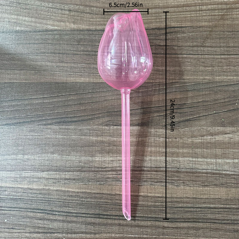 pink tulip plant watering balls packaging and components
