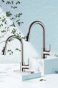 Pull out Hot And Cold Household Kitchen And Dishwashing Brushed Copper Sink Faucet