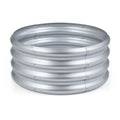 Round Galvanized Steel Raised Garden Bed 24×24×11.5 In Outdoor Planter for