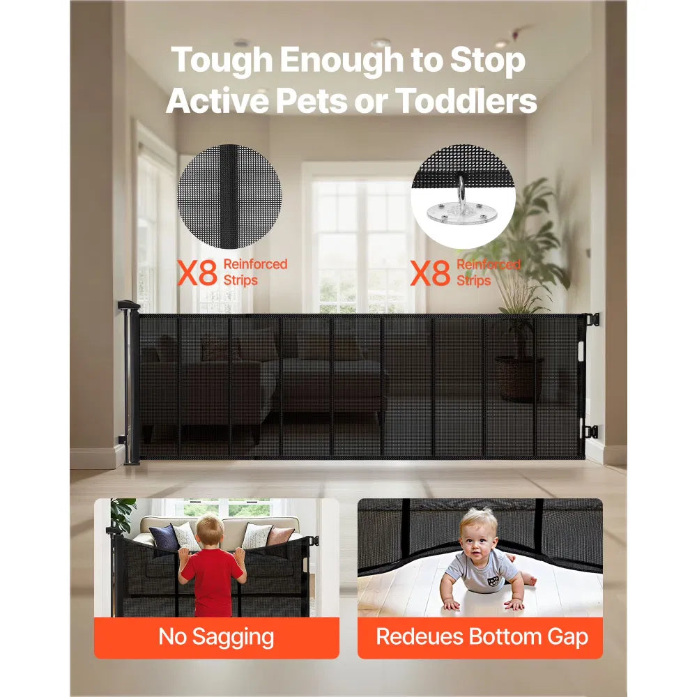 Retractable Baby Gate Expands Up to 163.3 Inches Wide 39 Inches High - Image 3