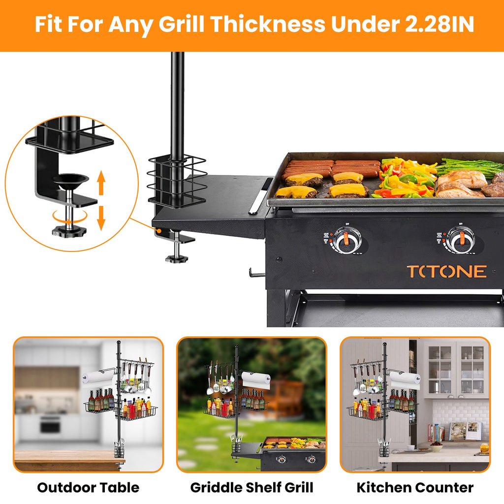 Standing BBQ Storage Caddy Large Capacity Griddle Organizer With Multi Size - Image 5