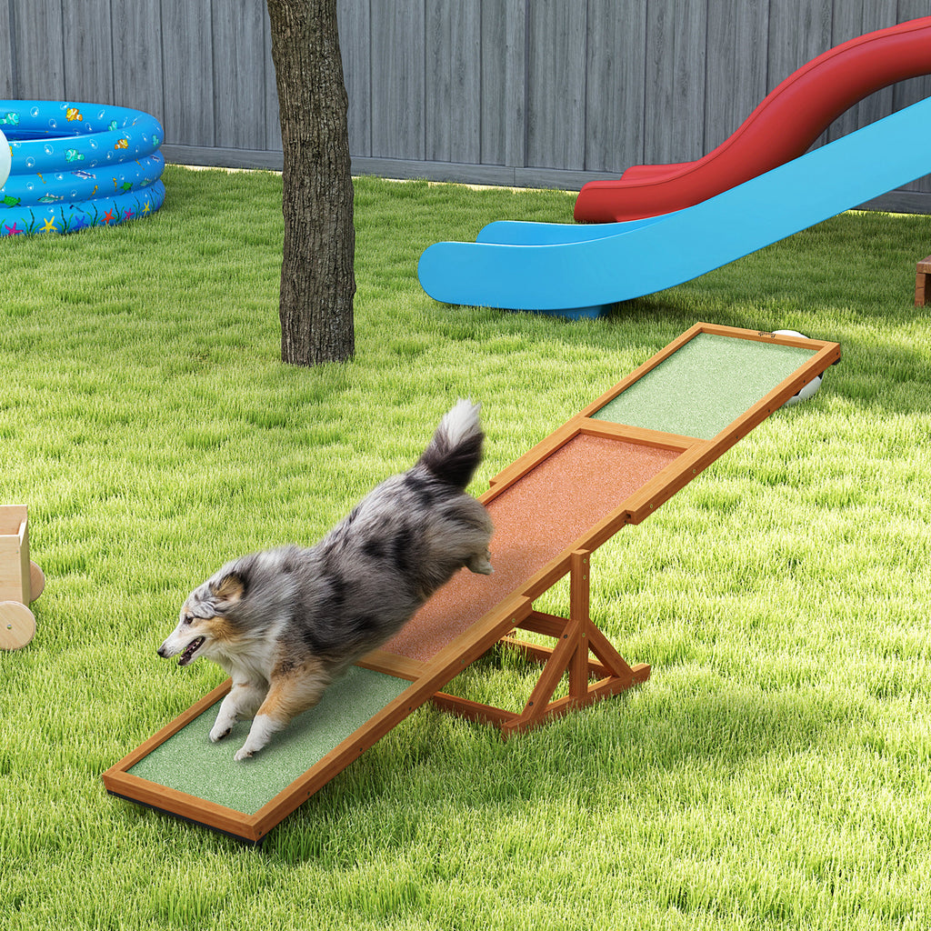 Wooden Dog Agility Seesaw for Training and Exercise Weather Resistant 83" L x - Image 2