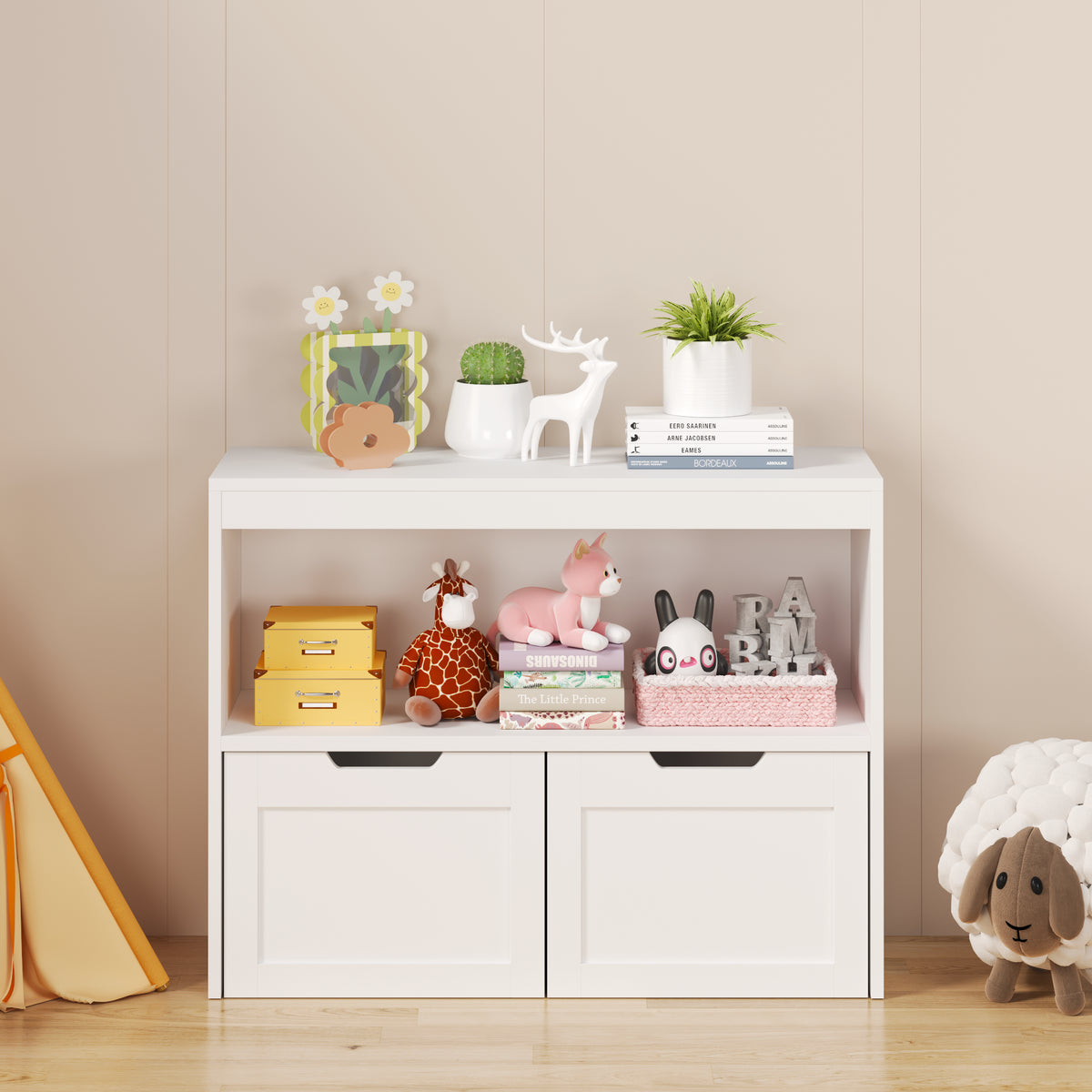 White Book and Toy Storage Organizer