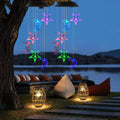 1Pc 2Pc Quantity Options Solar Moon And Star Wind Chime 7 Color Changing Wind