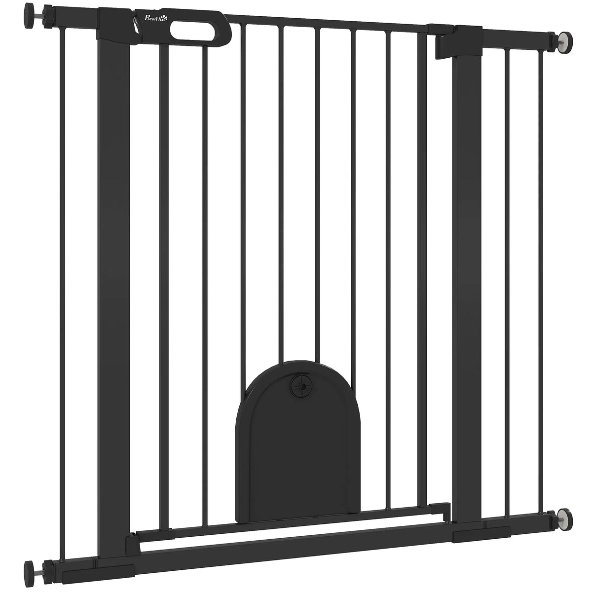 30" 41" Extra Wide Pet Gate Barrier with Small Door 35"H Dog Gate with Safety - Image 3