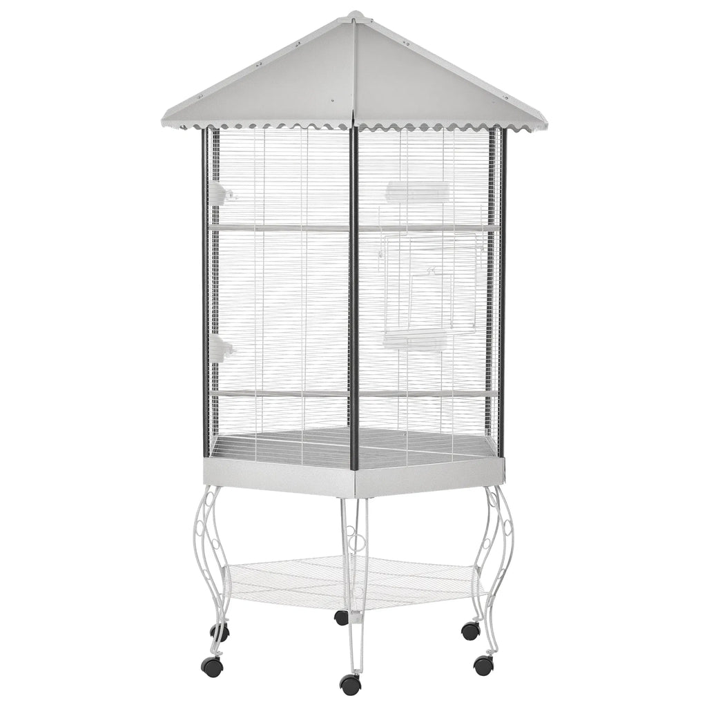 Bird Cage Starter Kit with Detachable Rolling Stand - Image 2