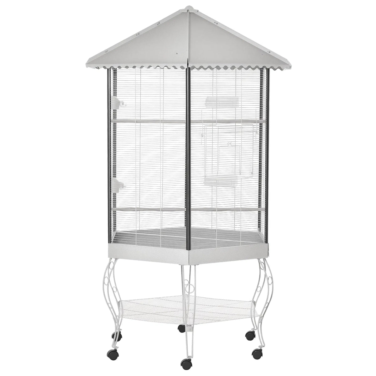 Bird Cage Starter Kit with Detachable Rolling Stand - Image 2