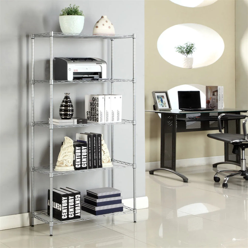 5-shelf adjustable heavy duty storage product angle 6
