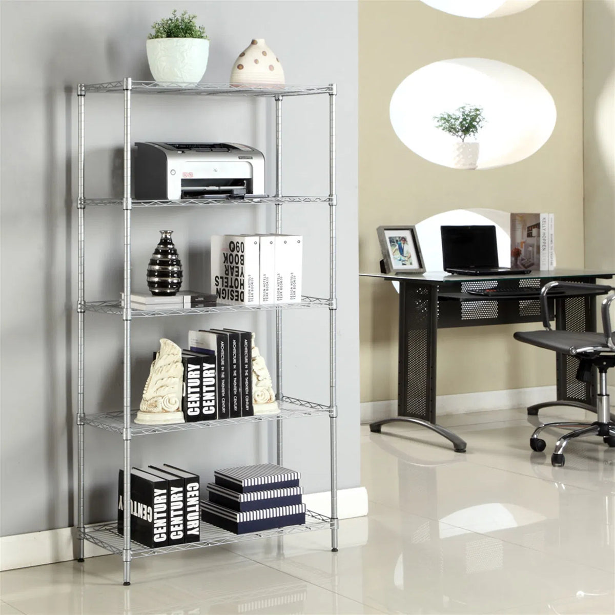 5-shelf adjustable heavy duty storage product angle 6