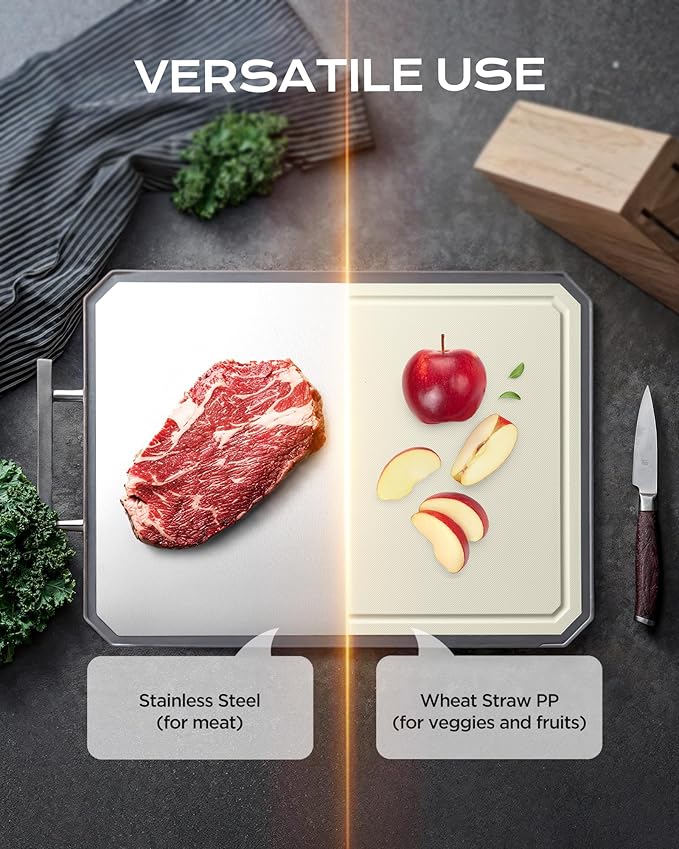 Stainless Steel Cutting Board For Kitchen Non Toxic Chopping Durable - Image 2
